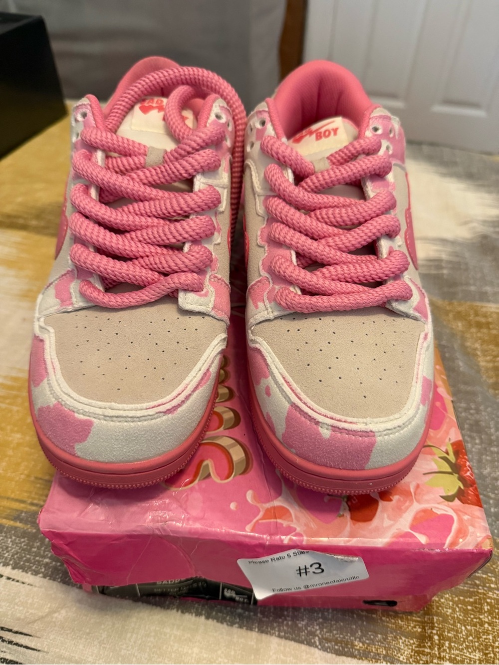 Sad Boys OG Saga Skywalker Girls Pink Low-Top Sneakers Size 9 (Damage Box)